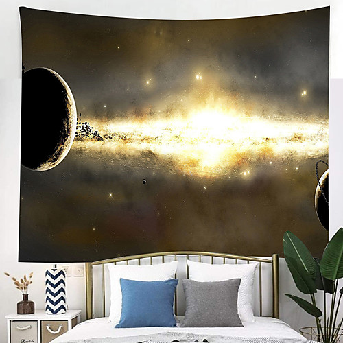 

Outer Space Planet Moon Earth Stars Wall Hanging Wall Tapestry Home Art Decor Wall Decor for Kids Babys Children Bedroom Rooms Ceiling Living Room Nursery School