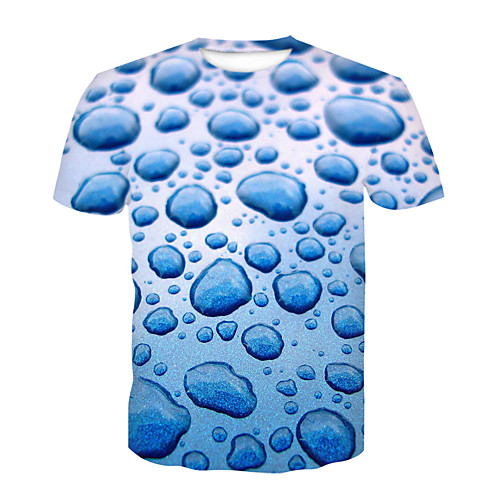 

Men's Daily Sports Basic T-shirt - 3D / Solid Colored Print Blue