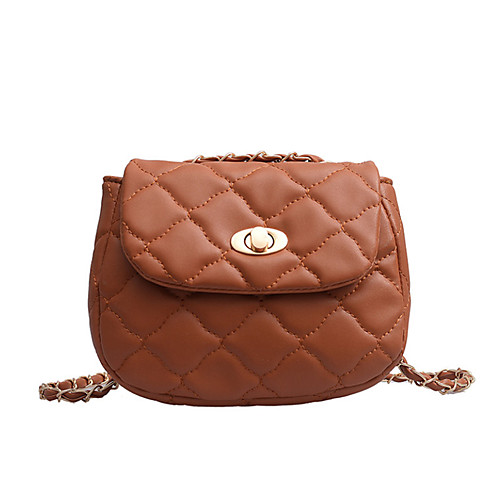 

Women's Chain Polyester / PU Crossbody Bag Solid Color Red / White / Brown