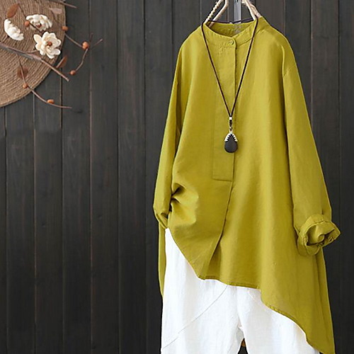 

Women's Daily Blouse - Solid Colored Red