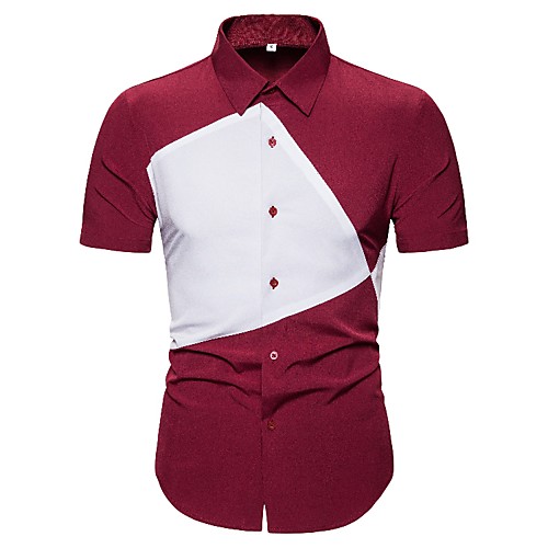 

Men's Daily Going out Basic Shirt - Check Red