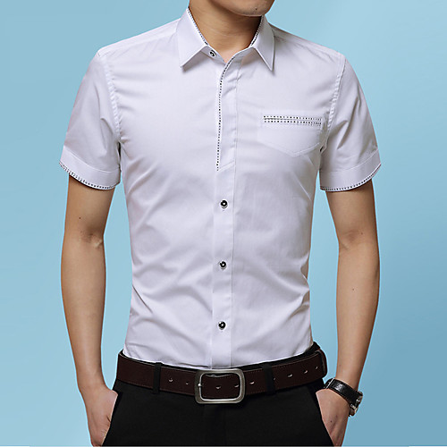 

Men's Daily Work Business / Basic Shirt - Leopard / Plaid Royal Blue