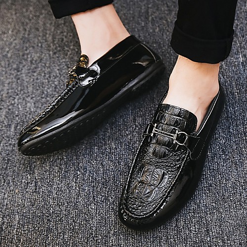 

Men's PU Spring & Summer Classic Loafers & Slip-Ons Black / Gold / Black
