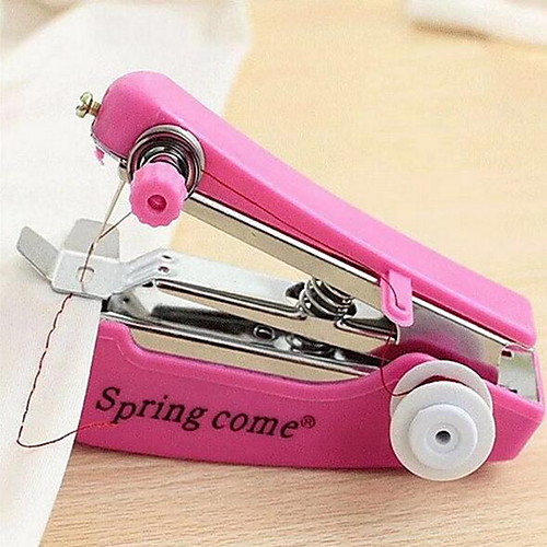 

1pc Portable Mini Manual Sewing Machine Simple Operation Sewing Tools Sewing Cloth Fabric Handy Needlework Tool LYQ