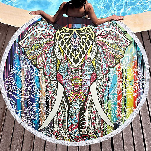 

Women's Purple Green Rainbow Beach Towel Swimwear Swimsuit - Geometric Purple
