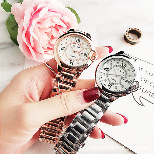 

Women's Steel Band Watches Luxury Fashion Stainless Steel Japanese Quartz Rose Gold GoldenSilver Gold Casual Watch 1 pc Analog One Year Battery Life