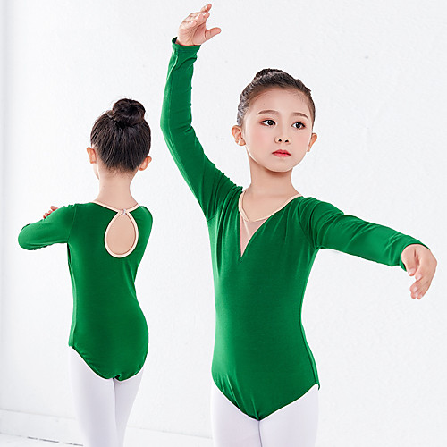 

Kids' Dancewear Leotards Girls' Training / Performance Spandex Split Joint Long Sleeve Leotard / Onesie