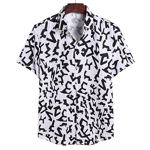 

Men's Holiday Shirt - Geometric White
