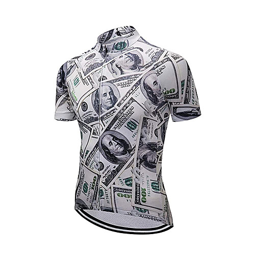 

21Grams Men's Short Sleeve Cycling Jersey Black / White Novelty American / USA National Flag Bike Jersey Top Mountain Bike MTB Road Bike Cycling UV Resistant Breathable Quick Dry Sports Clothing