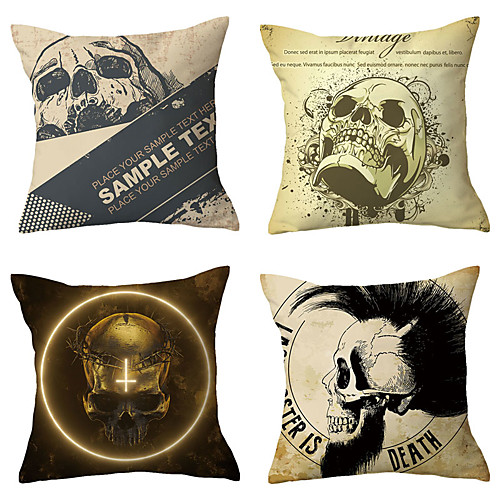 

4 pcs Throw Pillow Simple Classic 4545 cm Organic Pillow Cover Pillow Case Solid Colored Floral Plaid Casual