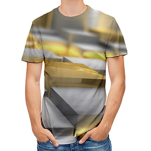 

Men's Daily Basic T-shirt - 3D Print Gray