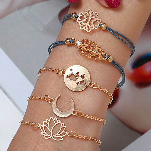 

Women's Bracelet Classic Wedding Birthday Vintage Theme European Trendy Casual / Sporty Ethnic French Alloy Bracelet Jewelry Gold For Date Festival