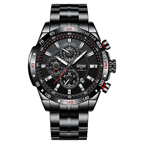 

Men's Sport Watch Automatic self-winding Modern Style Sporty Stainless Steel Black / Silver 30 m Water Resistant / Waterproof Calendar / date / day Shock Resistant Analog Casual Fashion - Black