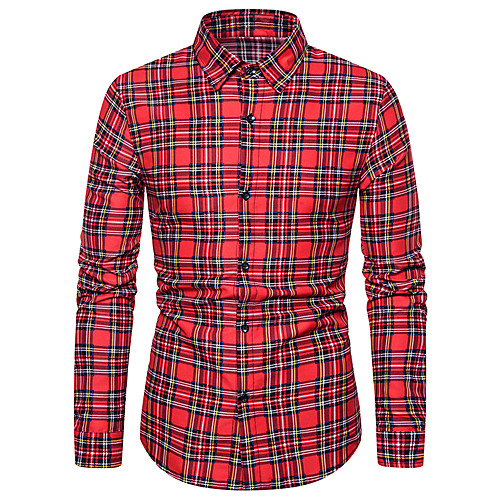 

Men's Daily Basic Shirt - Check Red