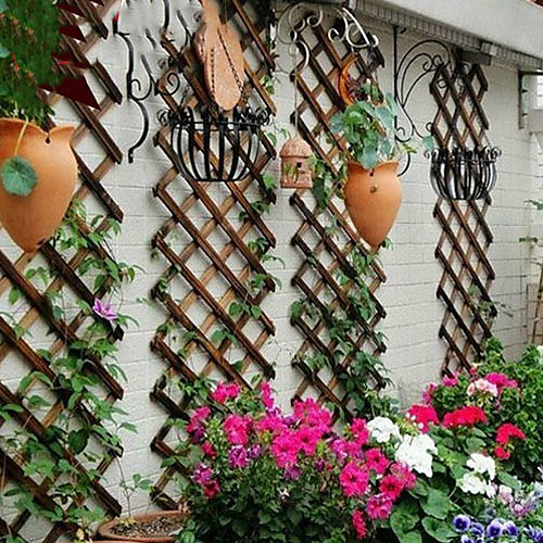 

Wall-mounted Wooden Assembly Steps Wooden Strip Outdoor Flower Stand Anticorrosive Wood Courtyard Grape Rack Balcony Screen Outdoor Decoration