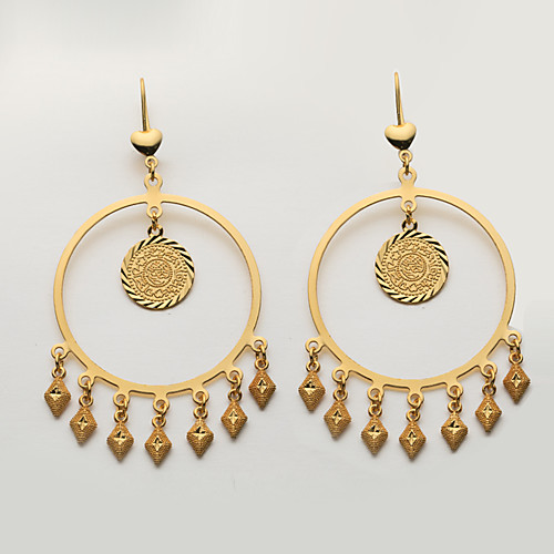 

Women's Drop Earrings Hoop Earrings Earrings Classic Holiday Fashion Wedding Luxury Classic Trendy Fashion Cute Gold Plated Earrings Jewelry Gold For Wedding Birthday Gift Formal Festival 1 Pair