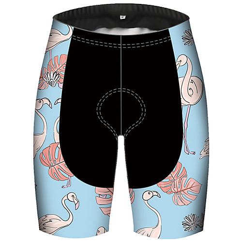 

21Grams Women's Cycling Shorts Bike Bottoms Quick Dry Sports Flamingo Floral Botanical Black / Blue Mountain Bike MTB Road Bike Cycling Clothing Apparel Bike Wear / Stretchy
