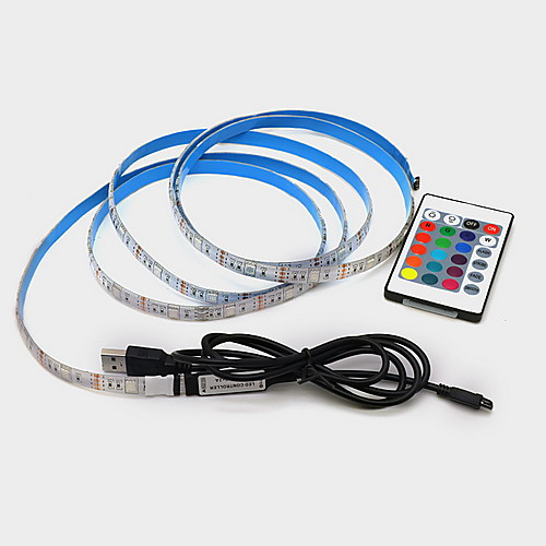 

2m Flexible LED Light Strips 60 LEDs Multi Color USB / TV Background USB Powered