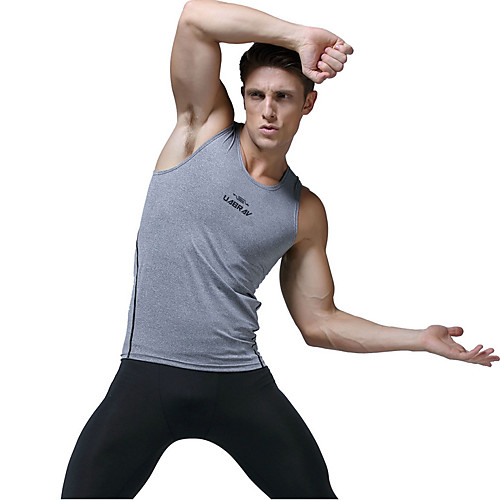 

Men's Sports Tank Top - Letter White