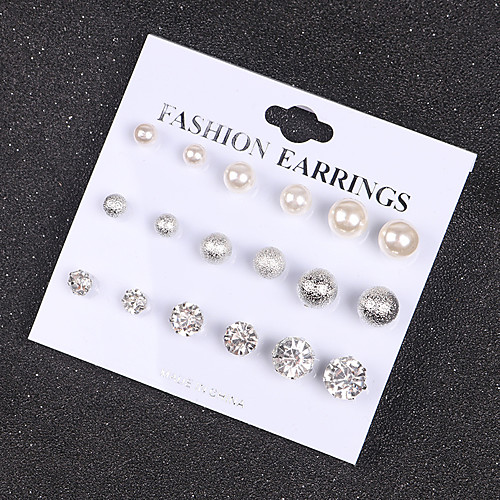 

Women's Earrings Holiday Wedding Birthday Romantic Earrings Jewelry Silver For Date Street Festival 1 set