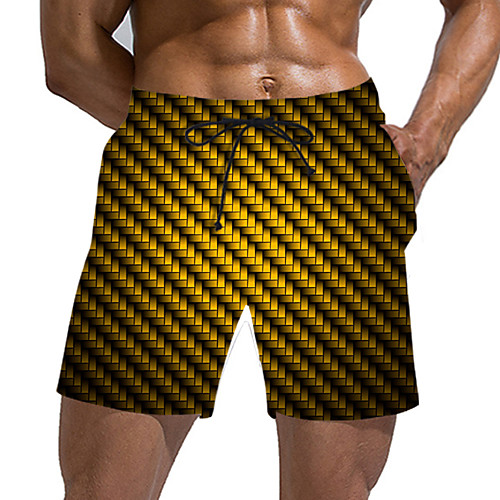 

Men's Sporty / Exaggerated Sweatpants / Shorts Pants - Geometric Pattern / 3D Print Sporty / Print Yellow US32 / UK32 / EU40 US34 / UK34 / EU42 US36 / UK36 / EU44