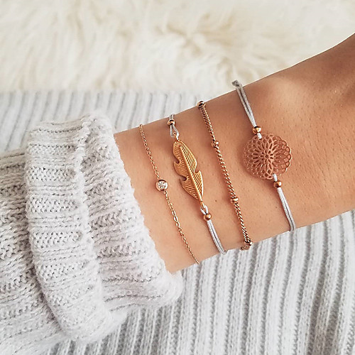 

Women's Bracelet Classic Wedding Birthday Vintage Theme European Trendy Casual / Sporty Ethnic French Alloy Bracelet Jewelry Gold For Date Festival