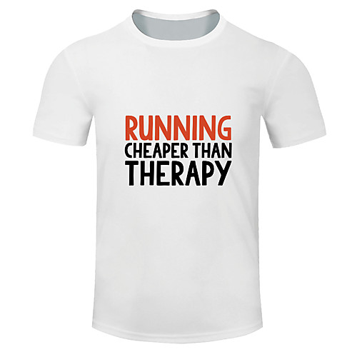 

Men's Running T-Shirt Workout Shirt Round Neck Running Active Training Jogging Breathable Moisture Wicking Soft Sportswear Funny Plus Size Tee / T-shirt Top Short Sleeve Activewear Micro-elastic