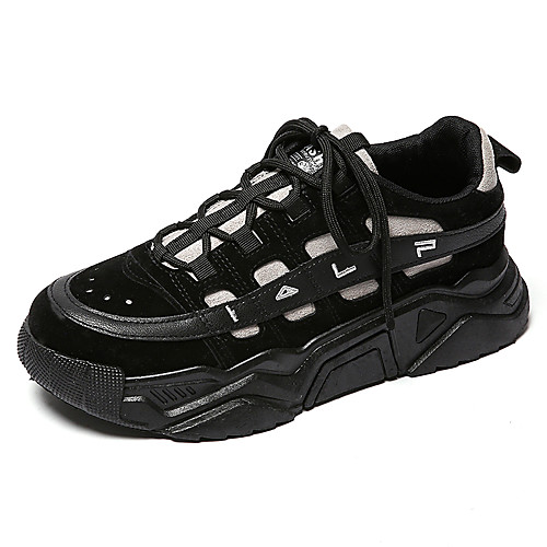 

Men's PU Spring / Fall Casual Sneakers Black / Gray
