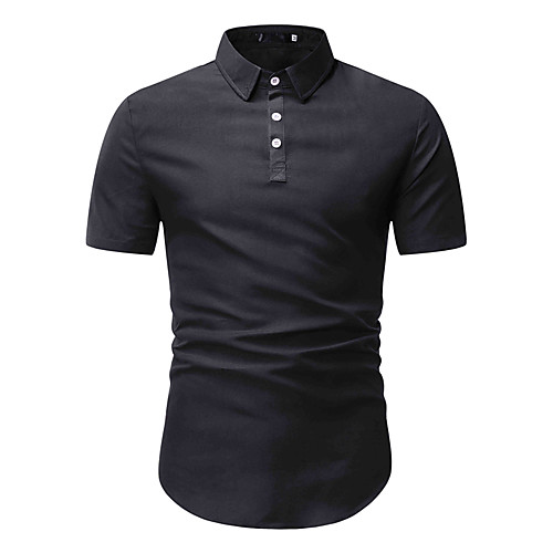 

Men's Work Weekend Business / Chinoiserie Shirt - Solid Colored Black