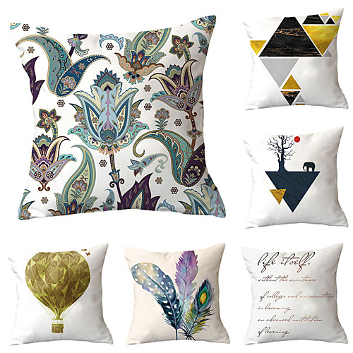 

6 pcs Throw Pillow Simple Classic 4545 cm Cushion Vintage Circle Cover Sofa Home Decor Throw Pillow Case