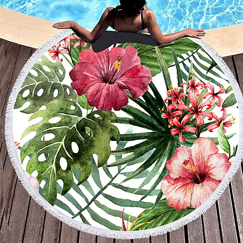 

Women's Rainbow Beach Towel Swimwear Swimsuit - Floral Rainbow