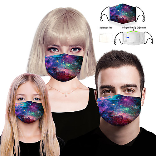 

Mask Filter Element Women's Polyester Spandex One-Size Rainbow 1pc / pack Adults Layered Mesh Sport Home All Seasons