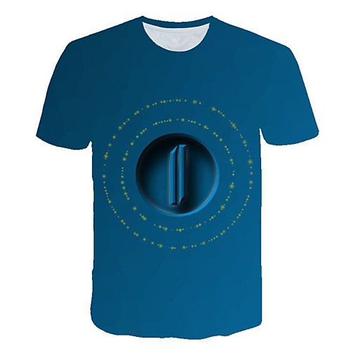 

Women's Daily Sports Basic / Street chic T-shirt - 3D Print Blue