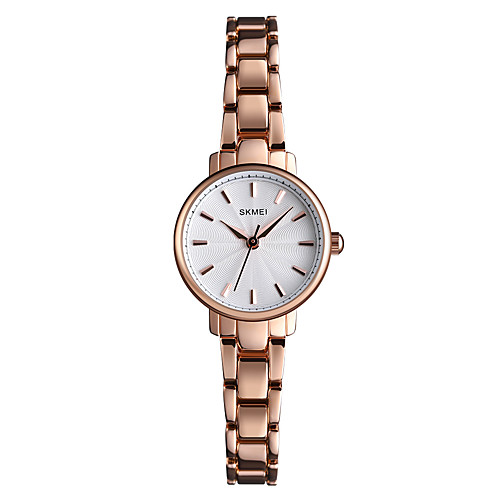 

SKMEI Women's Quartz Watches Classic Elegant Silver Rose Gold Stainless Steel Chinese Quartz Rose Gold Silver Water Resistant / Waterproof New Design Casual Watch 30 m 1 pc Analog One Year Battery