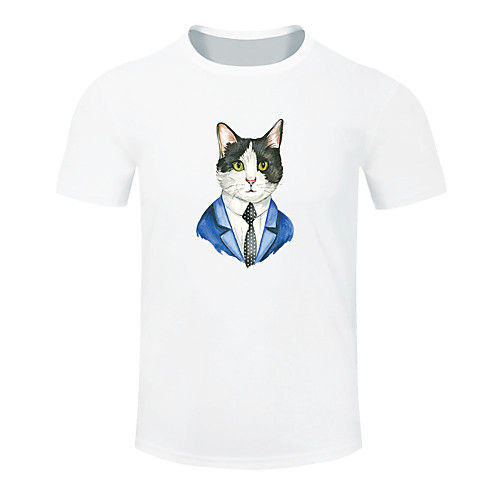 

Men's Women's Running T-Shirt Workout Shirt Round Neck Running Active Training Jogging Breathable Quick Dry Moisture Wicking Sportswear Cat Plus Size Tee / T-shirt Top Short Sleeve Activewear