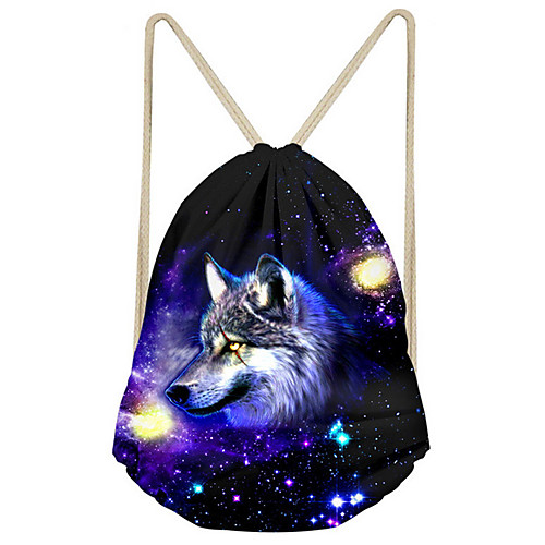 

Large Capacity Polyester Pattern / Print Commuter Backpack Animal Daily Dark Blue