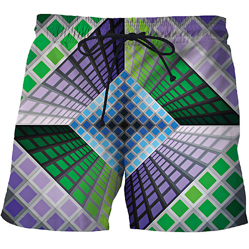 

Men's Sporty / Exaggerated Sweatpants / Shorts Pants - 3D / Geometric Pattern / 3D Print Rubik's Cube, Print Rainbow US32 / UK32 / EU40 US34 / UK34 / EU42 US36 / UK36 / EU44