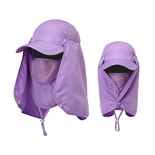 

Hiking Hat Hiking Cap Fishing Hat Hat 1 PCS Waterproof Portable Sunscreen UV Resistant Solid Color Cotton Autumn / Fall Spring Summer for Men's Women's Camping / Hiking Hunting Fishing Purple