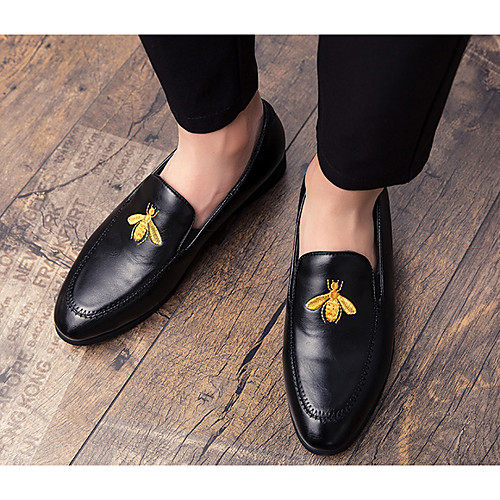 

Men's PU Spring & Summer Classic Loafers & Slip-Ons Black