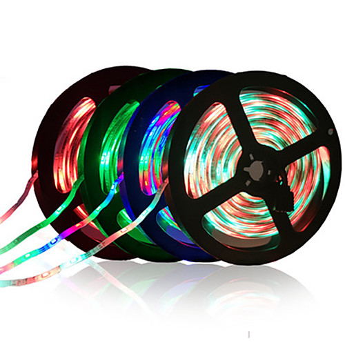 

5m Flexible LED Light Strips / RGB Strip Lights 300 LEDs SMD3528 8mm 1pc Warm White / White / Red Cuttable / Decorative / Suitable for Vehicles 12 V