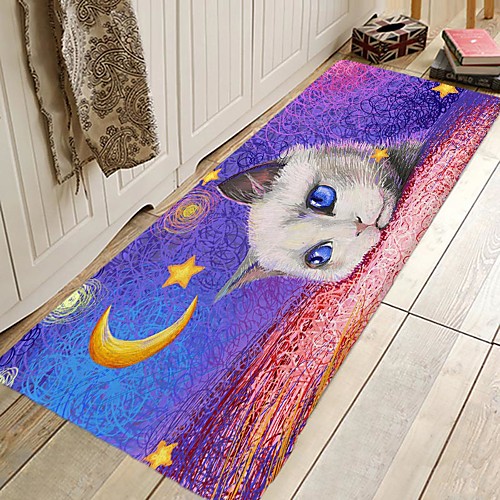 

1pc Modern Cute Cats Animal Pattern Bath Mats / Bath Rugs Coral Velve Geometric / Abstract 5mm Bathroom New Design