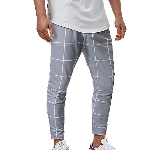 

Men's Basic Chinos Pants - Plaid Gray US34 / UK34 / EU42 US36 / UK36 / EU44 US38 / UK38 / EU46