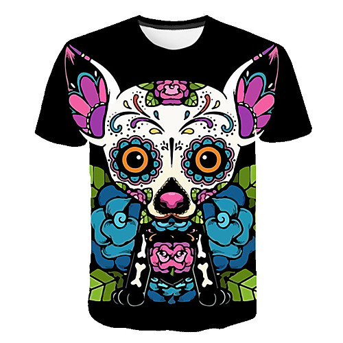 

Men's Daily Going out Vintage T-shirt - Geometric / 3D / Cartoon Print Black