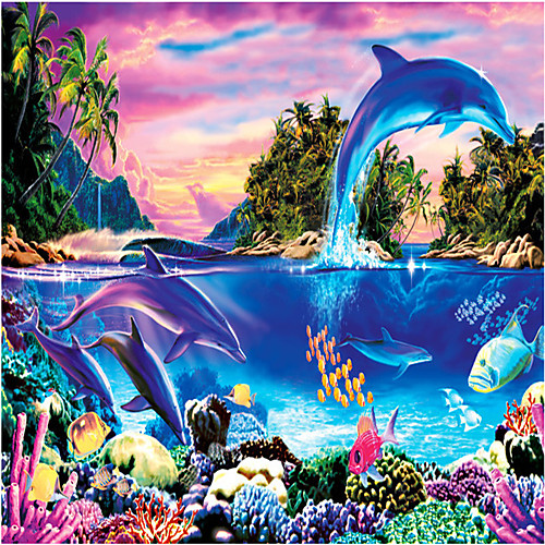 

1000 pcs Fish Seascape Jigsaw Puzzle Adult Puzzle Jumbo Wooden Scenery Kid's Adults' Toy Gift