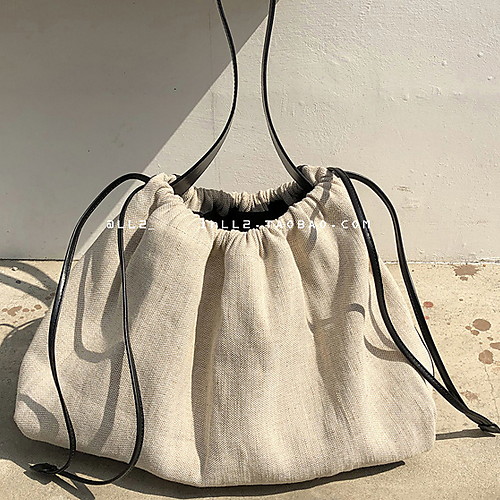 

Women's Canvas Top Handle Bag Solid Color White