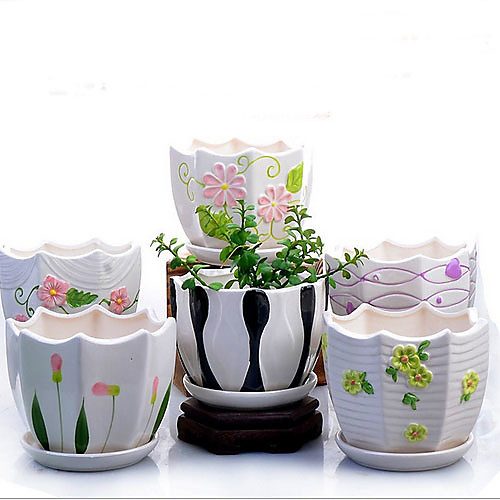 

Flower Pot Ceramic Home Treatment Clearance Large Medium Clearance Succulent Flower Pot With Tray