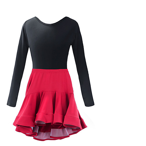 

Kids' Dancewear Leotards / Tutus & Skirts Girls' Side Draping Training / Performance Long Sleeve High Nylon