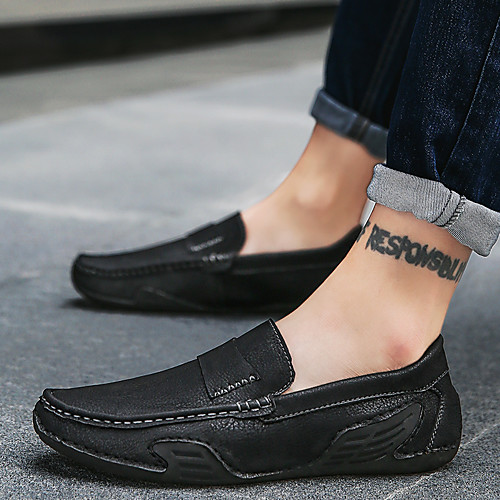 

Men's Leather / Nappa Leather Spring & Summer / Fall & Winter Classic / British Loafers & Slip-Ons Walking Shoes Breathable Camel / Khaki / Black