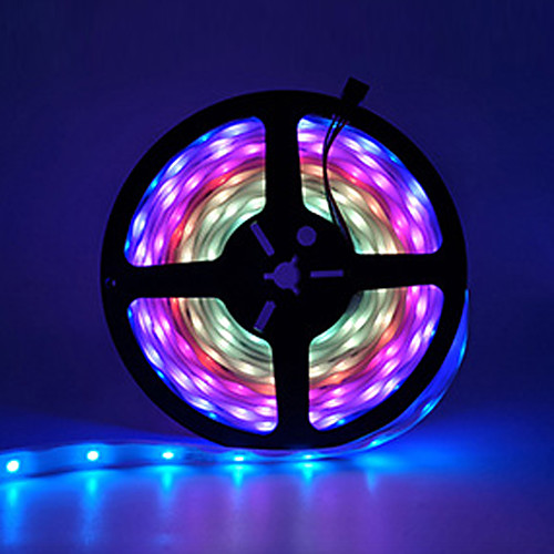 

5m Flexible LED Light Strips / RGB Strip Lights 300 LEDs SMD5050 10mm 1pc Multi Color Party / Self-adhesive / Color Gradient 12 V