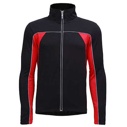 

Jaggad Men's Long Sleeve Cycling Jersey Nylon Elastic Black / Red Black / Green Black / Blue Patchwork Bike Jersey Top Mountain Bike MTB Road Bike Cycling Breathable Quick Dry Sweat-wicking Sports